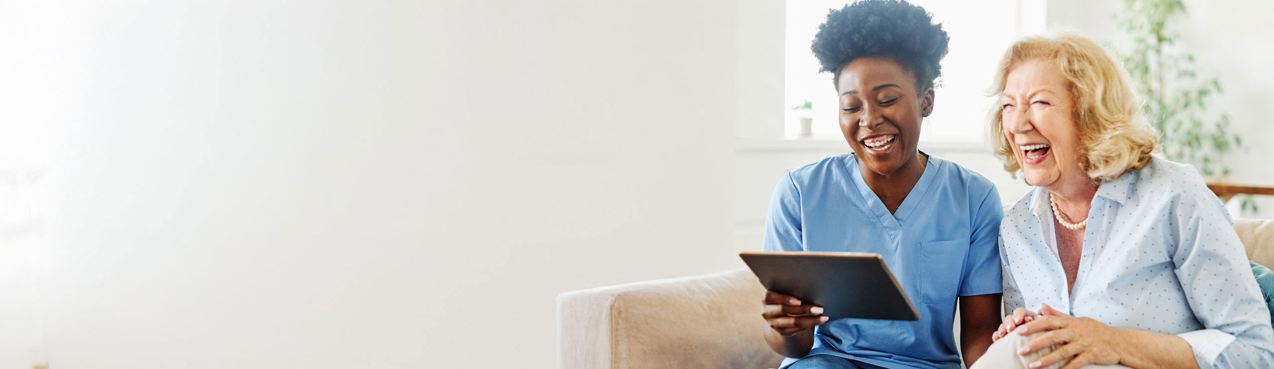 A Kompassionate Care Services caregiver providing supportive home care in Indiana.